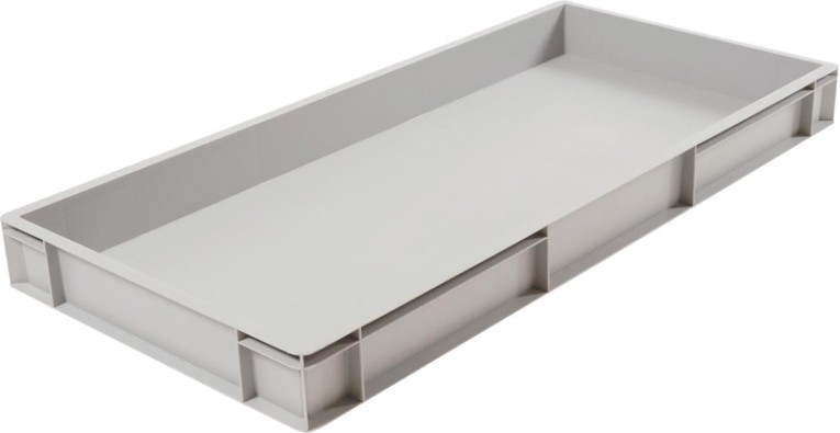 Ящик 1000х400х120 сплошной, без ручек, дно с усилением, серый B-4011 купить в Северодвинске Ящик 1000х400х120 сплошной, без ручек, дно с усилением, серый B-4011 купить в Северодвинске