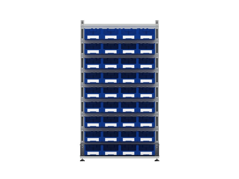 Стеллаж для пластиковых лотков SORTEX двухсторонний 1800x1000x800.03 купить в Северодвинске