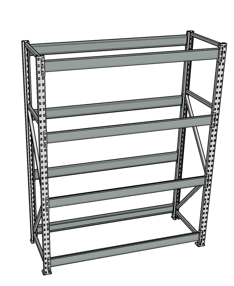 Стеллаж грузовой СГР 2500x900x500 4 полки (без настила) купить в Северодвинске Стеллаж грузовой СГР 2500x900x500 4 полки (без настила) купить в Северодвинске