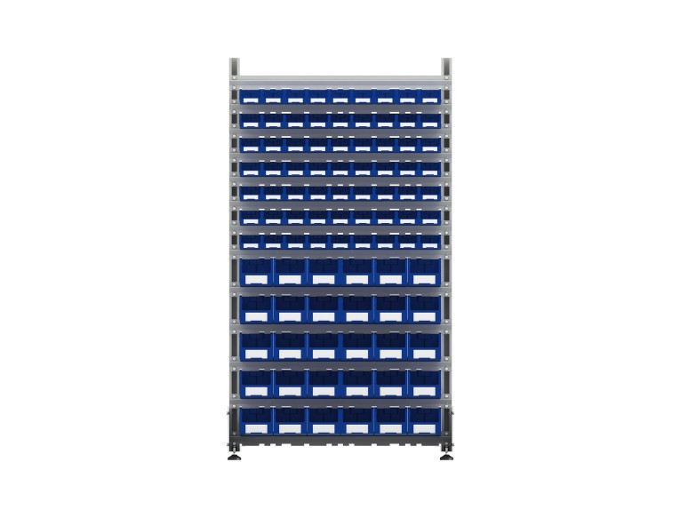 Стеллаж для пластиковых лотков SORTEX двухсторонний 1800x1000x800.04 купить в Северодвинске