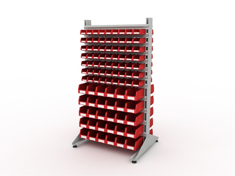 Стеллаж для пластиковых лотков SORTEX двухсторонний 1800x1000x800.04 купить в Северодвинске