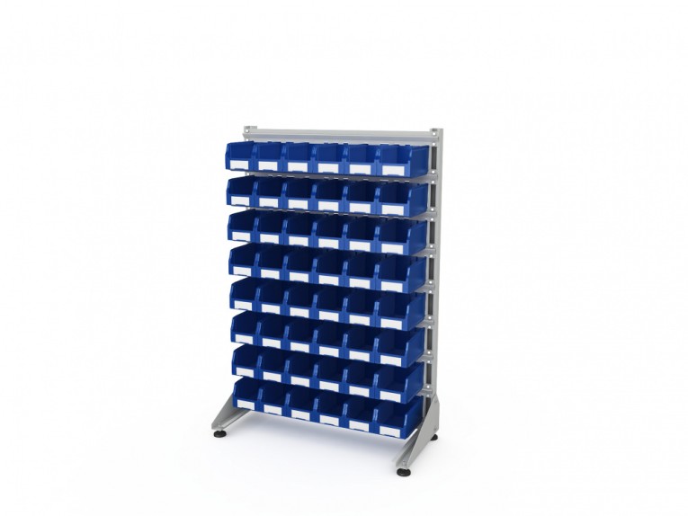 Стеллаж для пластиковых лотков SORTEX односторонний 1500x1000x450.02 купить в Северодвинске Стеллаж для пластиковых лотков SORTEX односторонний 1500x1000x450.02 купить в Северодвинске