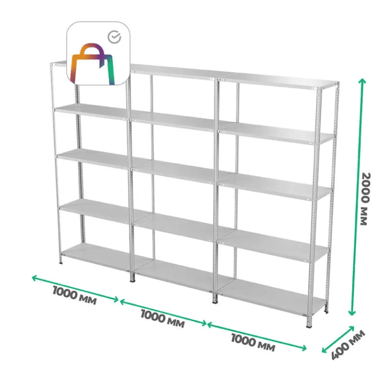 Стеллаж ПВЗ Сбер 2000х3000х400 5 полок купить в Северодвинске Стеллаж ПВЗ Сбер 2000х3000х400 5 полок купить в Северодвинске