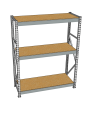 Стеллаж грузовой СГР 3000x1500x500 3 полки (ДСП)