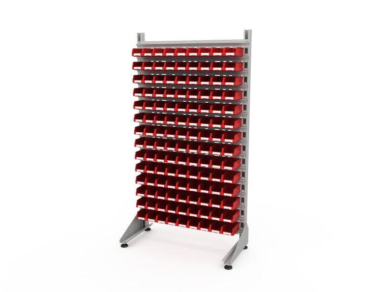 Стеллаж для пластиковых лотков SORTEX односторонний 1800x1000x450.01 купить в Северодвинске Стеллаж для пластиковых лотков SORTEX односторонний 1800x1000x450.01 купить в Северодвинске