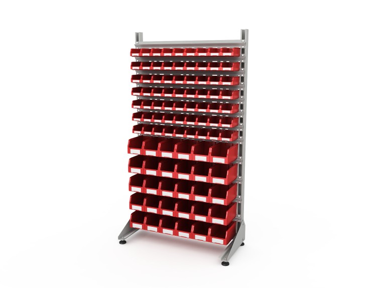 Стеллаж для пластиковых лотков SORTEX односторонний 1800x1000x450.04 купить в Северодвинске Стеллаж для пластиковых лотков SORTEX односторонний 1800x1000x450.04 купить в Северодвинске