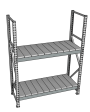 Стеллаж грузовой СГР 2000x1800x500 2 полки (металл) Стеллаж грузовой СГР 2000x1800x500 2 полки (металл)