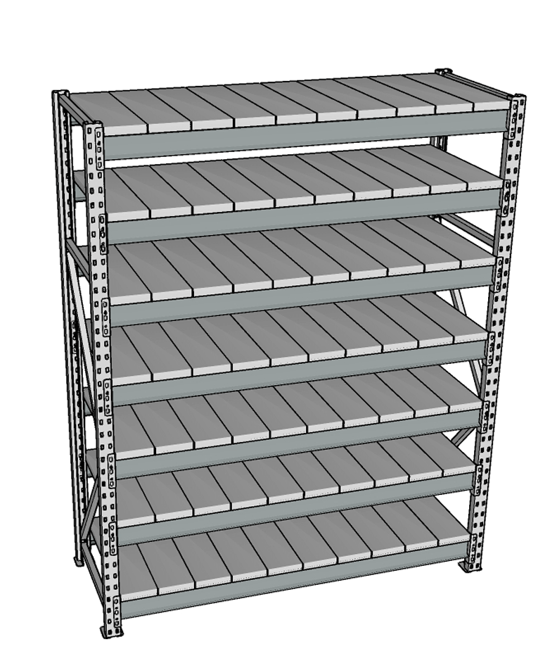 Стеллаж грузовой СГР 2500x1800x500 7 полок (металл) купить в Северодвинске Стеллаж грузовой СГР 2500x1800x500 7 полок (металл) купить в Северодвинске