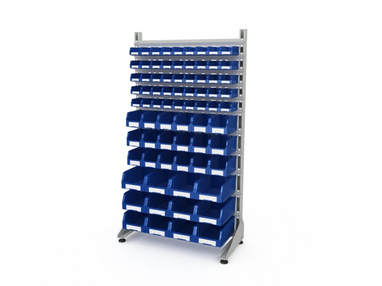 Стеллаж для пластиковых лотков SORTEX односторонний 1800x1000x450.06 купить в Северодвинске Стеллаж для пластиковых лотков SORTEX односторонний 1800x1000x450.06 купить в Северодвинске