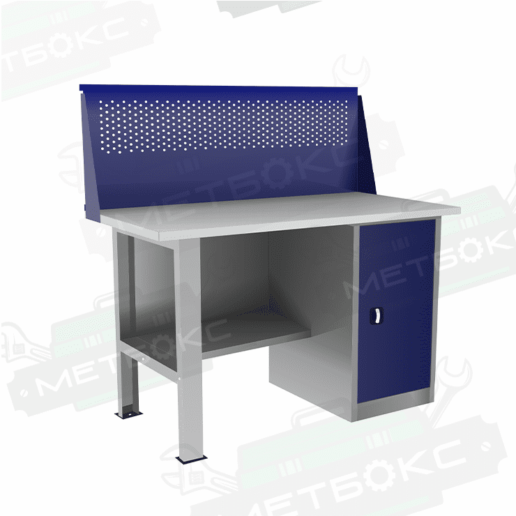 Однотумбовый слесарный верстак ВП-2/1,6 с экраном купить в Северодвинске Однотумбовый слесарный верстак ВП-2/1,6 с экраном купить в Северодвинске