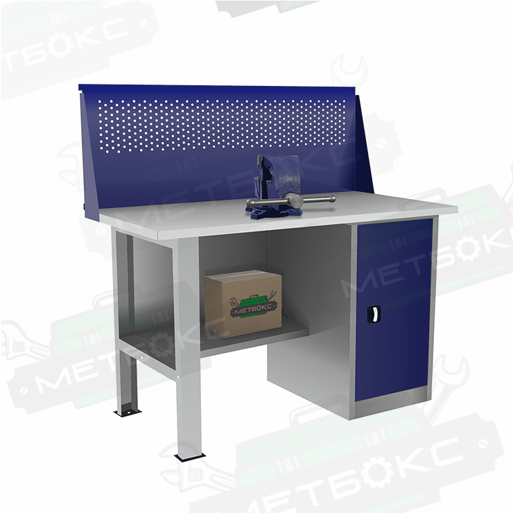 Однотумбовый слесарный верстак ВП-2/1,6 с экраном купить в Северодвинске Однотумбовый слесарный верстак ВП-2/1,6 с экраном купить в Северодвинске