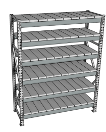 Стеллаж грузовой СГР 2000x1800x600 6 полок (металл) Стеллаж грузовой СГР 2000x1800x600 6 полок (металл)