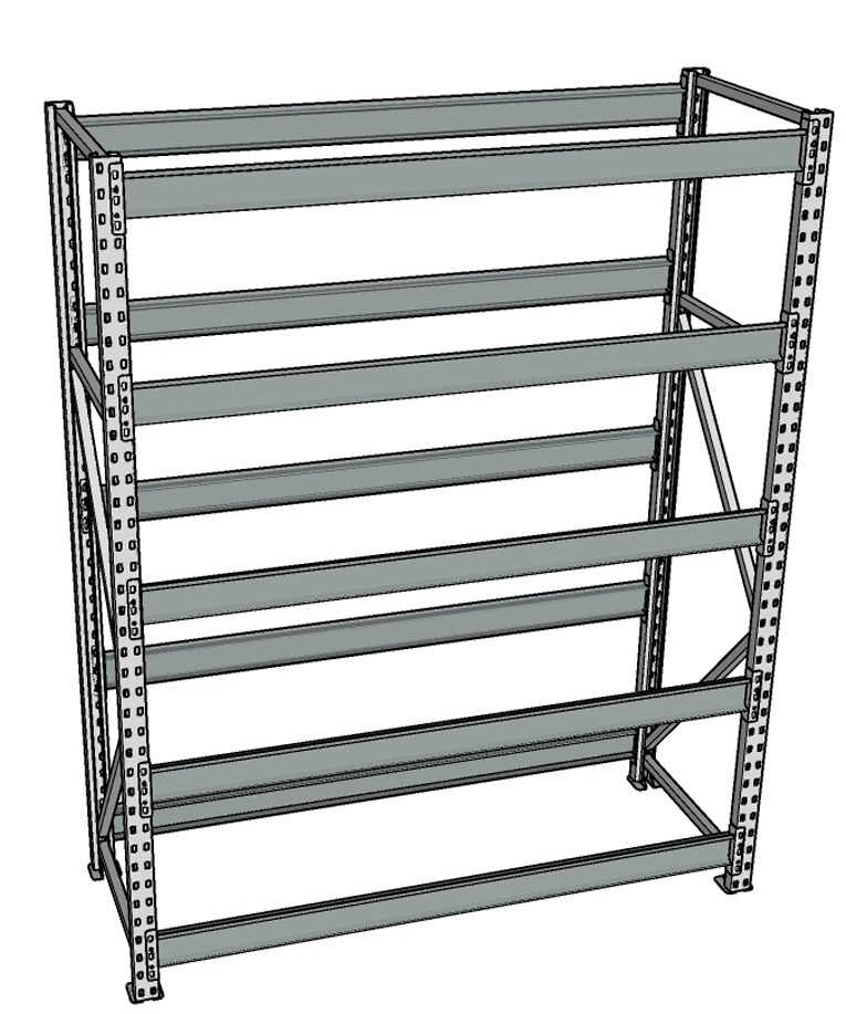 Стеллаж грузовой СГР 3000x1800x600 5 полок (без настила) купить в Северодвинске