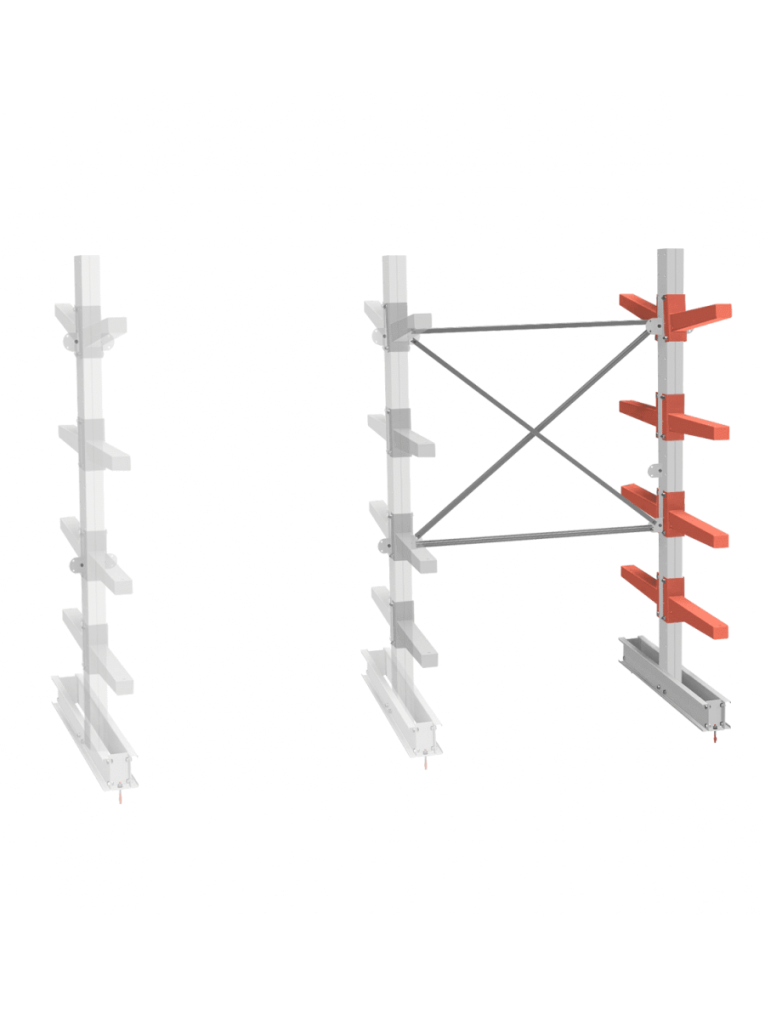 СТ-062 Стеллаж двухсторонний 4 яруса ДОП. купить в Северодвинске