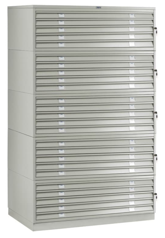 Картотека ПРАКТИК формат А1 для чертежей 25 ящиков