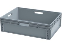 Ящик 800х600х220 сплошной, усиленное дно, цв. серый