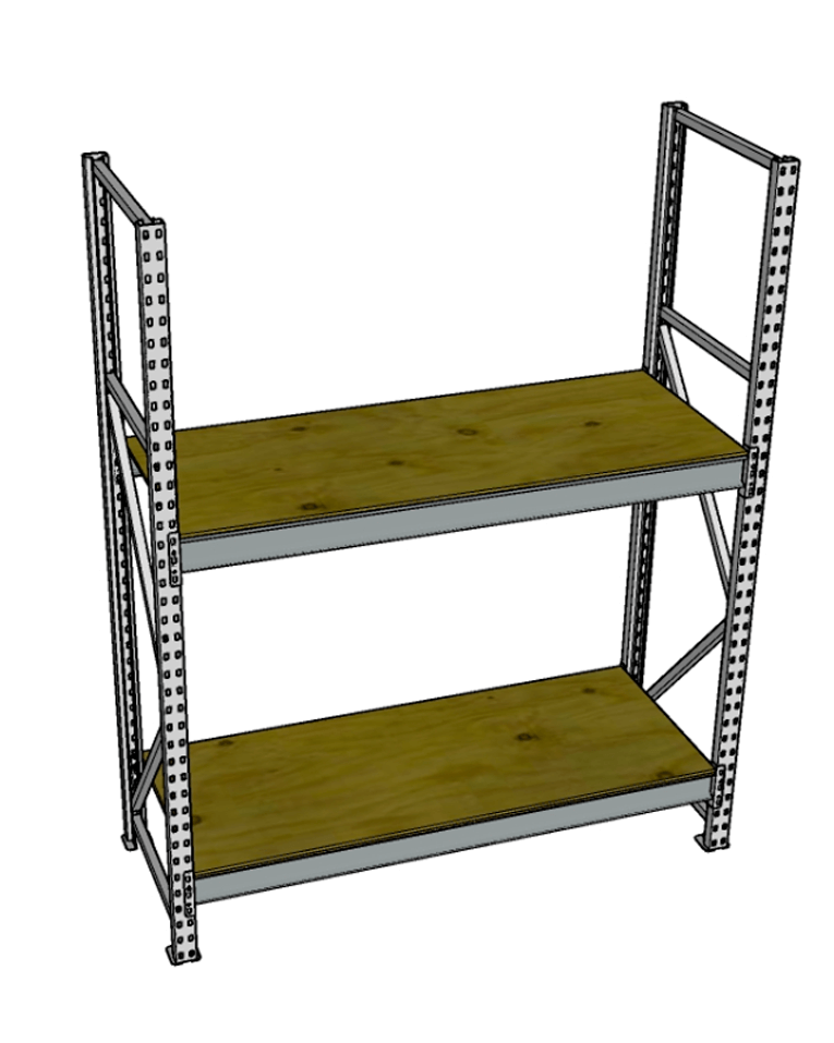 Стеллаж грузовой СГР 3000x2100x500 2 полки (фанера) купить в Северодвинске Стеллаж грузовой СГР 3000x2100x500 2 полки (фанера) купить в Северодвинске