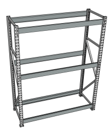 Стеллаж грузовой СГР 2000x2100x600 3 полки (без настила) Стеллаж грузовой СГР 2000x2100x600 3 полки (без настила)