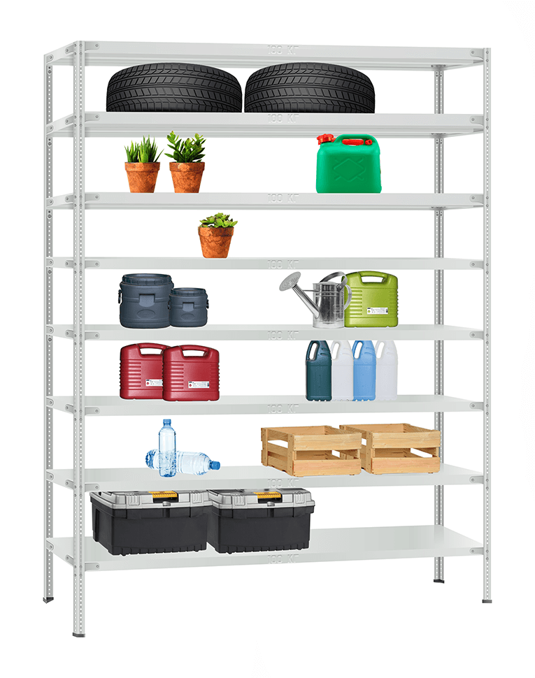 Стеллаж металлический Титан МС-900 1800x1000x300 8 полок купить в Северодвинске