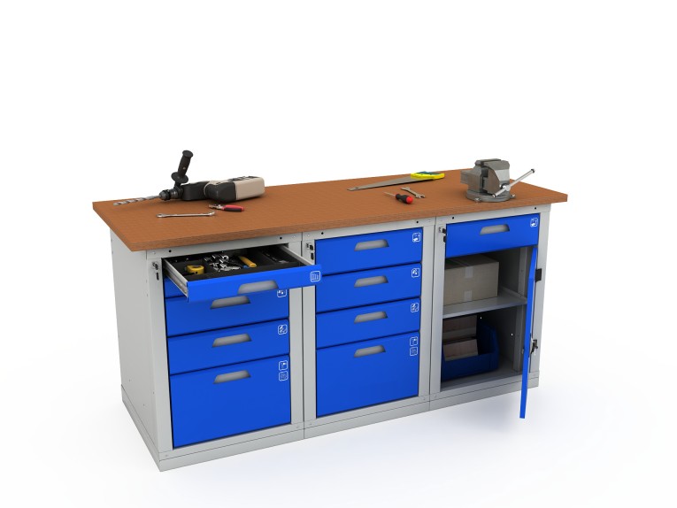 Верстак трехтумбовый WOKER PRO 3542.1800 купить в Северодвинске